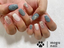 くすみブルー /持ち込みデザイン