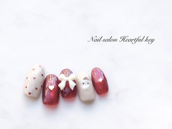 ネイルサロン ハートフルキー(Heartful key)/クリスマスネイル¥11000