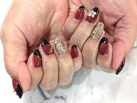 【ジェル】お正月ネイル