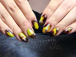 ブラウン×ゴールドxニュアンス