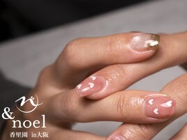 ハートドットネイル ゴールド