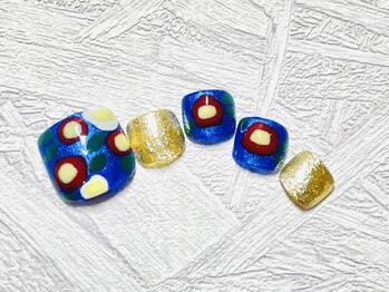 ネイルサロン ロゼプリュム/お正月フットデザイン