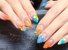3Dxぷっくりxマーメイドネイル