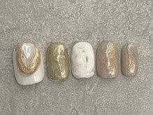 カラネイル 南森町店(calla nail)/ゴールド×ニュアンス