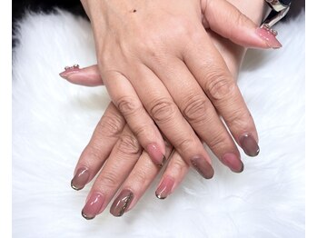 ダリア(Dahlia)/くすみピンク×ミラーアート