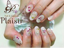 プレジール(Plaisir)/押し花×ワイヤーネイル