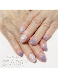 紫陽花あじさい　梅雨ネイル