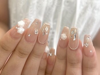 パークバイトーキョー(Park by tokyo)の写真/イニシャルネイルなど推し活デザインもお任せ♪特殊アートや3Dパーツは事前にお問い合わせください！