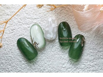 グリーンフラワーネイル