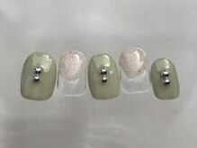 アイネイルズ 恵比寿店(I nails)/くすみグリーン7480円