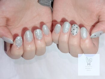 フラッフィーラビットネイル(fluffy rabbit nail)/水玉ネイル ドットネイル