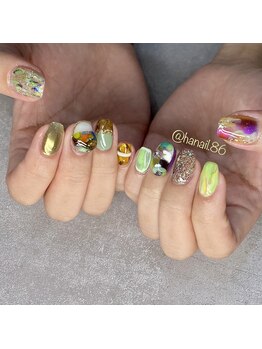 エムネイル(Ｍ)/harukanail×ぽこぽこネイル