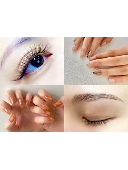 ネイル・アイメニューの同時施術が可能