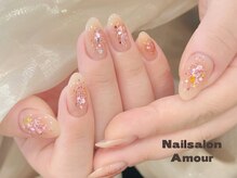 アムールユシマテン 上野湯島店(Amour)/ チークネイルホログラム