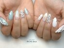 レース×クロムのアシメネイル