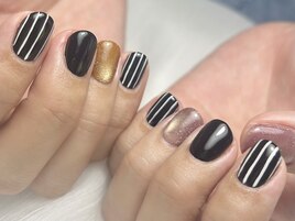 ハロウィンネイル/ジャック風