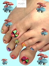 アヤネイルズ アンド アイラッシュ(AYA NAILZ.＆Eyelash)/カラフルきのこネイル