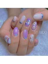 スマイル ネイル ラボラトリー(Smile nail laboratory)/premium/紫陽花ネイル