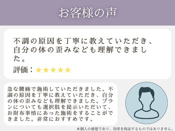 鶴見区徳庵わだち整骨院/お客様の声1