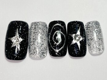 ネイルメゾン 渋谷店(NAIL MAISON)/星キラキラ￥7000