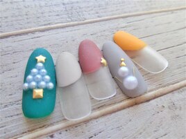 おしゃれなクリスマスネイル