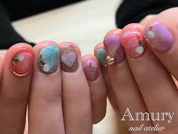 アミュリー ネイル アトリエ(Amury nail atelier)/おまかせコースフルデザイン♪