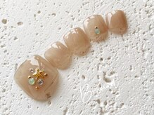 ボネール(nail ＆ eyelash Bounail)/フット　夏ネイル　ストーン