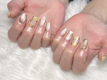ヒールネイル(heal nail)/monthly定額デザインB～ミモザ～