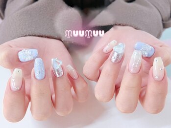 ムームーネイル 渋谷店(muumuu nail)の写真/デザインジェルやり放題☆SNSで流行のデザイン・パーツ豊富♪お手元を華やかに美しくみせるネイルが得意！