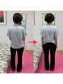 エスコート芦屋サロン おなかを突き出して立つ癖が改善しました