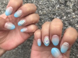 ☆グラデ＋パーツアート☆