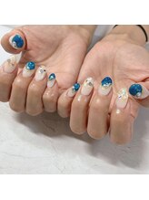 ブラン(blanc)/ミラー×シェルネイル