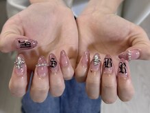 ラン(Ran)/glitter gradation nails