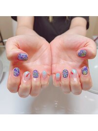 【ハンド】花火ネイル