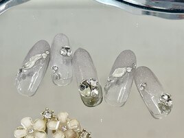 キラキラストーングラデネイル