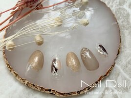 塗りかけベージュ