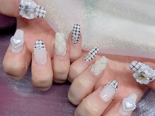 モルフォネイル(Morpho nail)/#大理石ネイル#ニュアンスネイル
