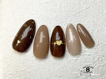 ネイルエイト 新百合ヶ丘(nail8)/2月シンプルデザイン/チョコ/