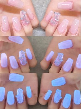 ネイルジョブ(NAIL JOB)の写真/フォルムにもこだわる長さ出しで指先を美しく華やかに☆お好みの長さやデザインでなりたい指先を叶えます♪