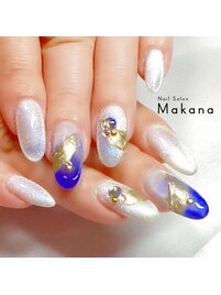 ブルーニュアンスネイル