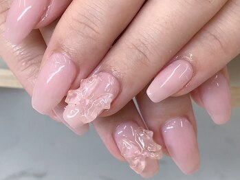 フォフォネイル 自由が丘(Fofo nail)/【桜色×リボン】