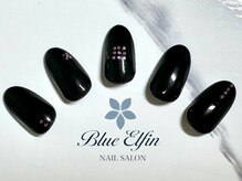 ブルーエルフィン(Blue Elfin)/ブラックワンポイントネイル
