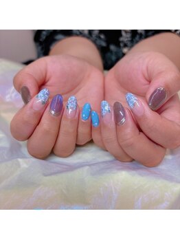 アイディールネイル(ideal nail)/紫陽花ネイル
