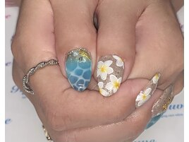 プルメリアのお花ネイル☆