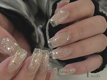 アイネイルズ 吉祥寺店(I nails)/キラキララメクリアフレンチ