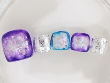 ネイルサロン あかねいろ/紫陽花フット　シェルニュアンス