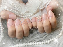 ネイルアンドまつげエクステ リッチエイト 原宿店(Rich8)/ワンカラー＋オーロラリボン