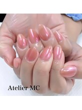 アトリエ エムシー 新富町(Atelier MC)/オーロラパウダーネイル