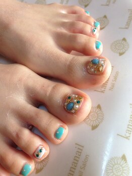 カナ ネイル(Kana nail)/キラキラフットネイル