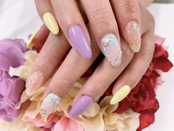 ダブルネイル(Double Nail)/【ほり】カラフル夏ネイル☆